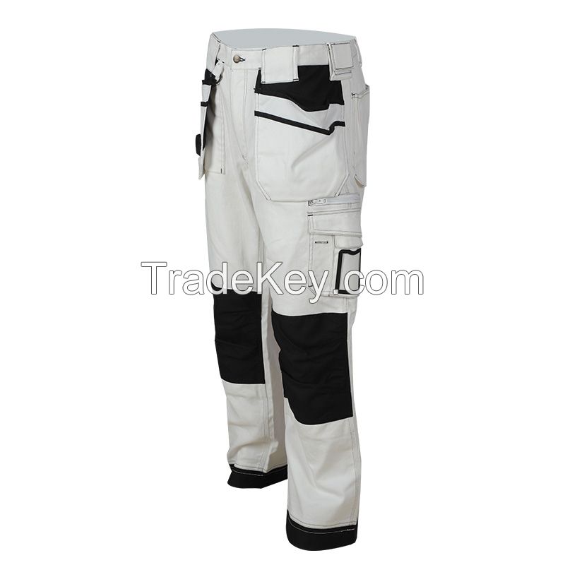 High quality men stretch cargo work pants with side pockets