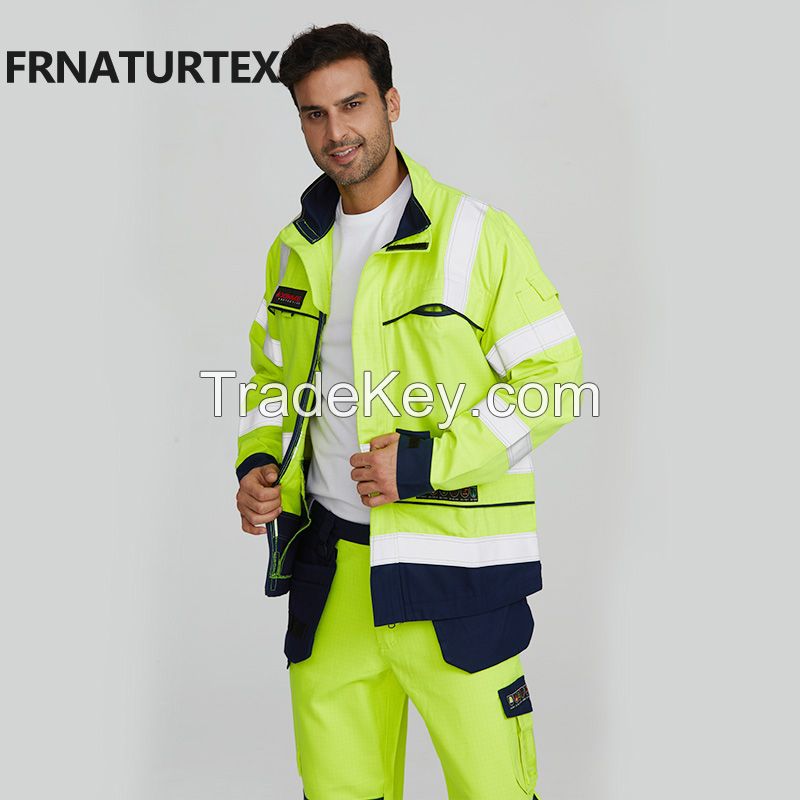 Aramid arc flash welding suits flame resistant fireproof suit for welder workwear