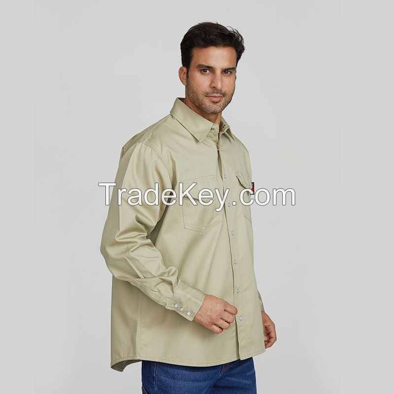 wholesale Frc Mechanic Workwear Flame Resistant Oil &amp; Waterproof Shirt For Workers Uniform