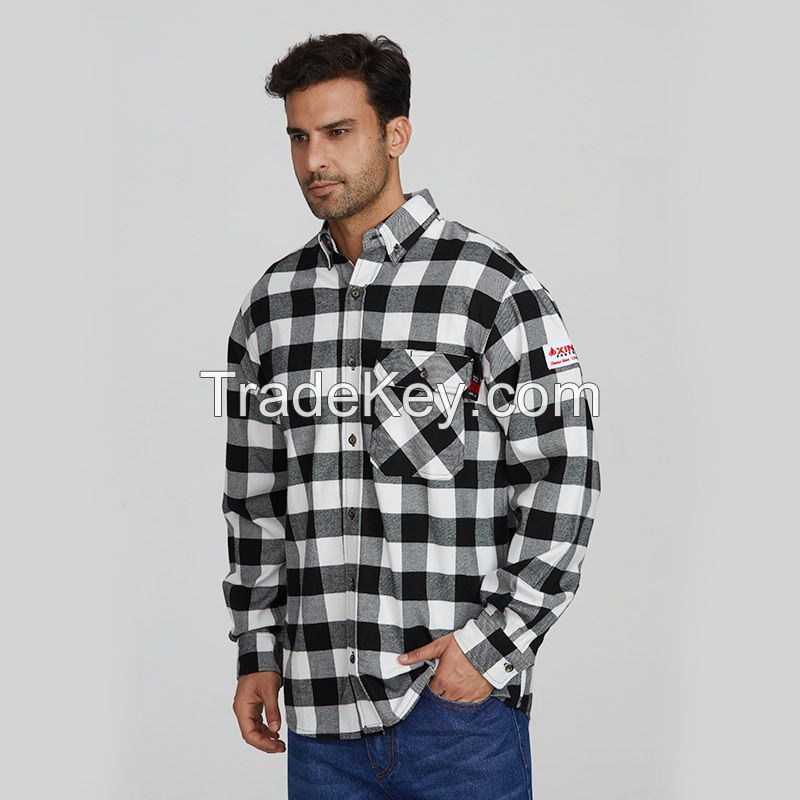 Wholesale Mens Hot Sale Industrial Work FR Fireproof Work Shirt for Men