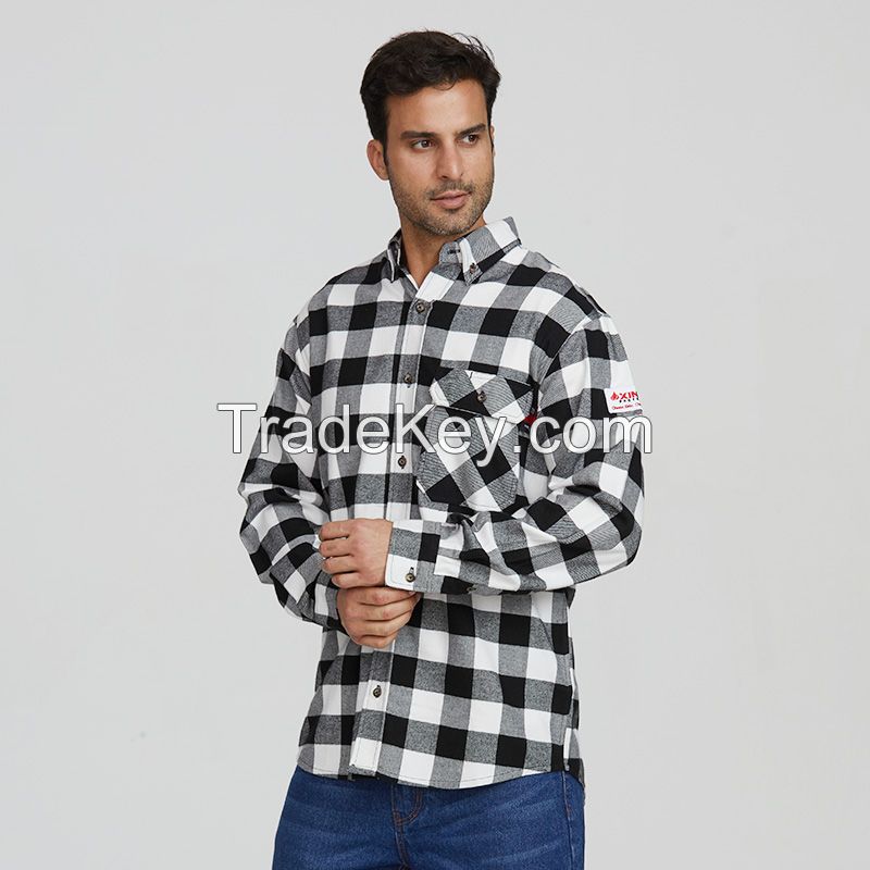 Wholesale Mens Hot Sale Industrial Work FR Fireproof Work Shirt for Men