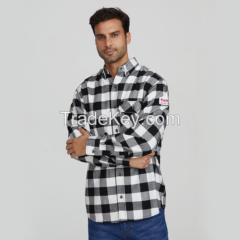 Wholesale Mens Hot Sale Industrial Work FR Fireproof Work Shirt for Men