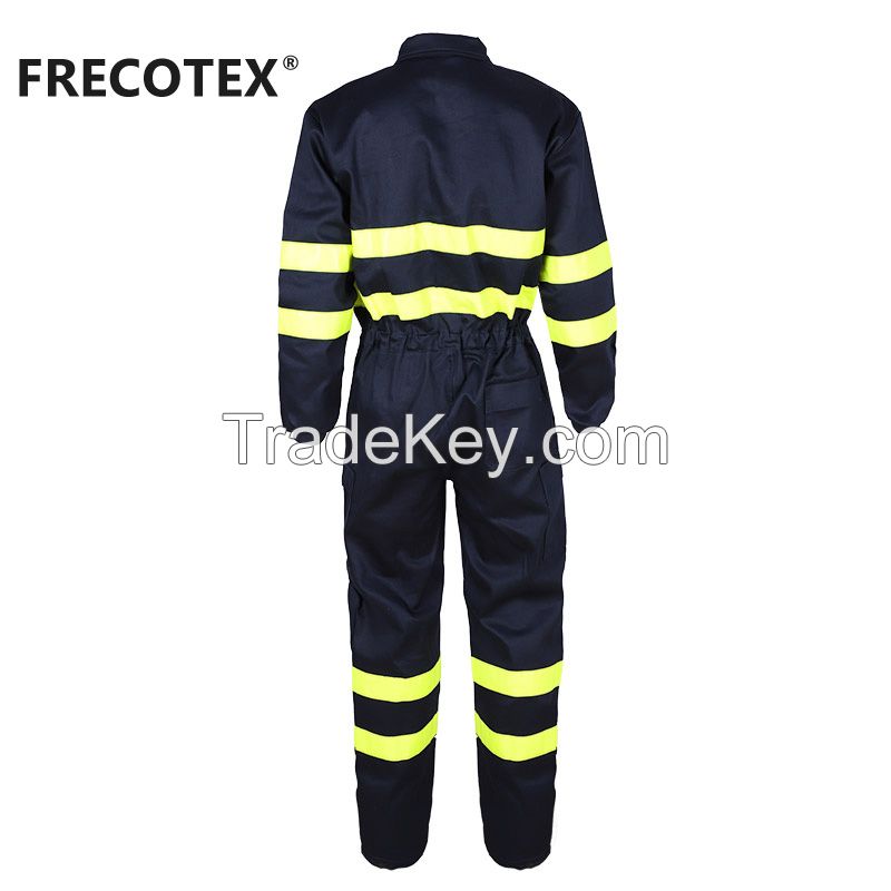 XINKE Construction Fire Proof Work Wear Fr Finished Antistatic Safety Coverall For Oil And Gas With Reflector