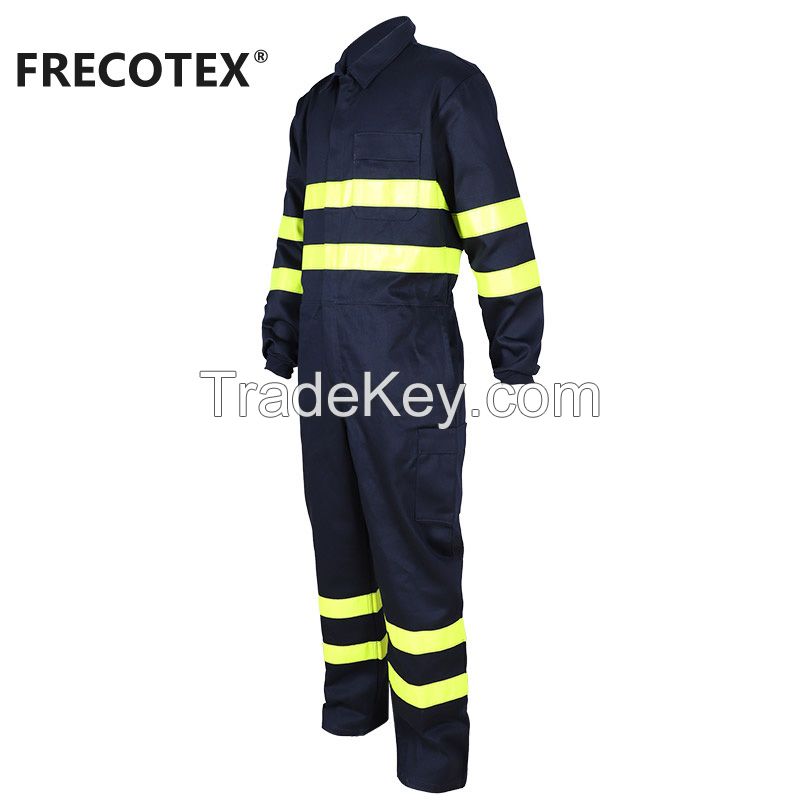 XINKE Construction Fire Proof Work Wear Fr Finished Antistatic Safety Coverall For Oil And Gas With Reflector