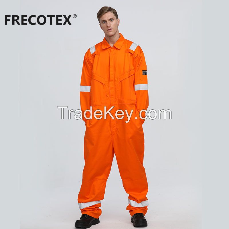 XINKE Custom workwear orange flame retardant safety hi vis coverall working for construction workers