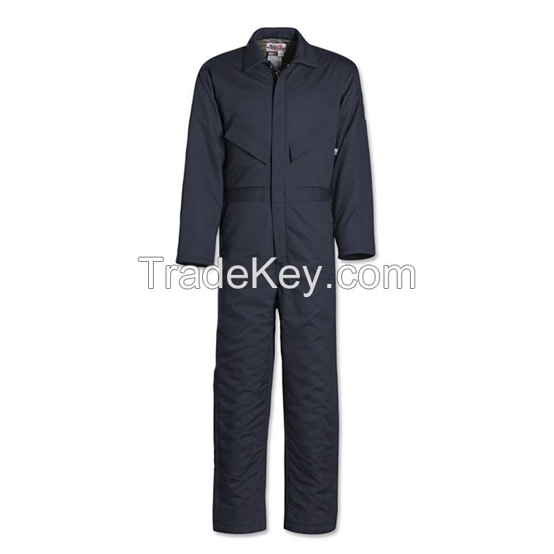 Wholesale Navy Functional Fire Retardant Safety Coverall Mechanics FR workwear coverall Suit For Men