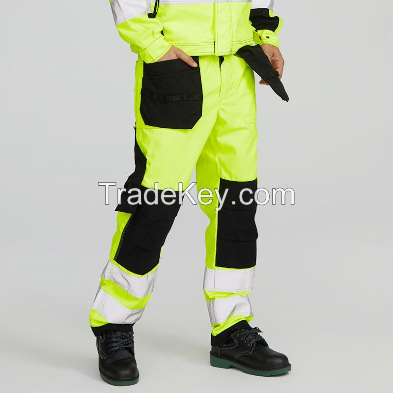 mens workwear working  construction work wear safety reflective tape work cargo pants for men