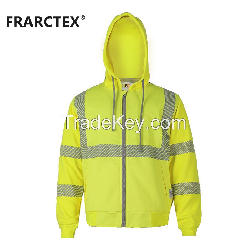 Custom Odm American Welder Flame Resistant Zip Work Jacket Workwear Winter Jackets For Men