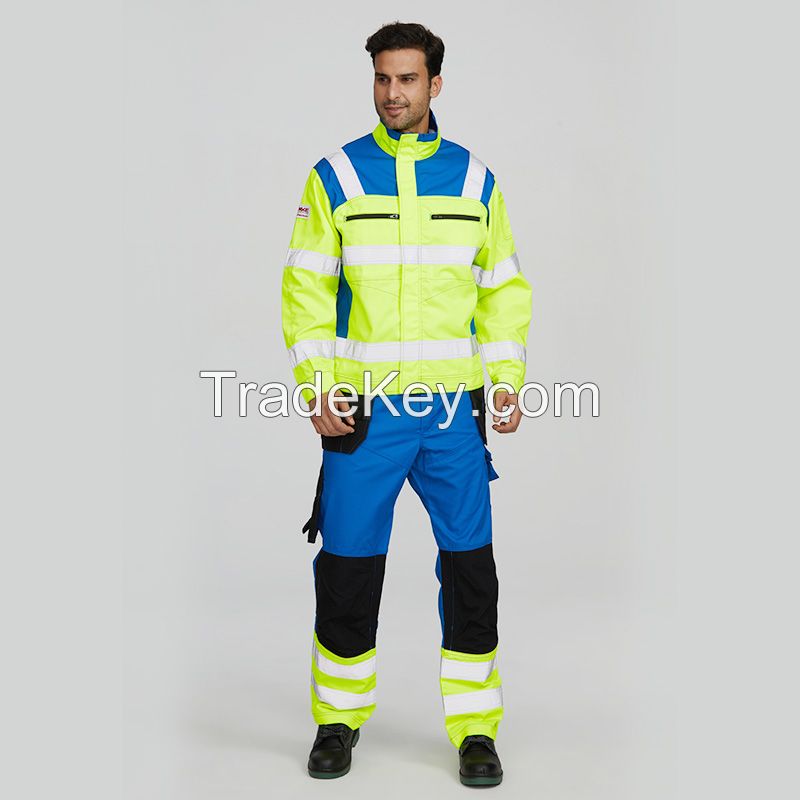 Custom Mens Fire Retardant Long Work Protective Work Wear Reflective  Fire Proof Uniform Work Jacket