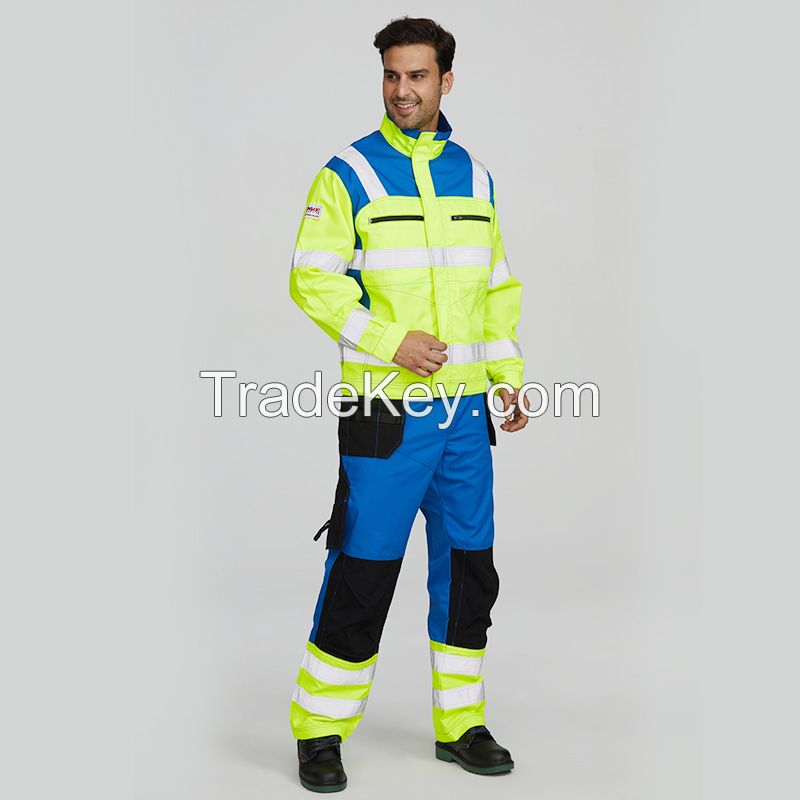 Custom Mens Fire Retardant Long Work Protective Work Wear Reflective  Fire Proof Uniform Work Jacket