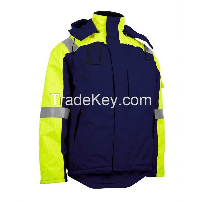 Wholesale Fire Proof Work Clothing Reflective Safety  Winter Jacket For Men