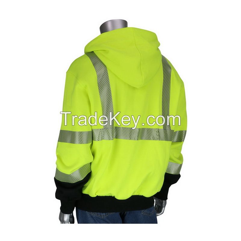 mens hi-viz vis high visibility jacket hoodie work