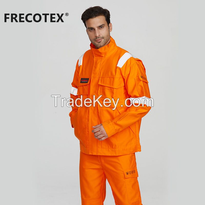 En11611 Orange Anti Fire Flame Retardant Mechanics Fireproof Fire Resistant Welderjacket For Workers