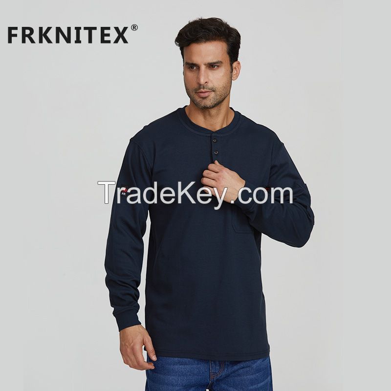 Custom Mens Black Workwear Long Sleeve Welding Work T Shirt With Logo