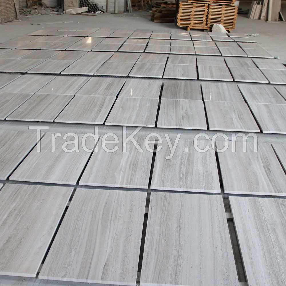 China factory natural stone White Serpeggiante Marble china wooden marble