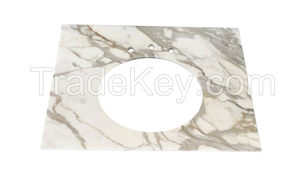 Carrara White Marble Natural Stone Vanity Countertop Table Top Bathroom Countertop Marble vanity top