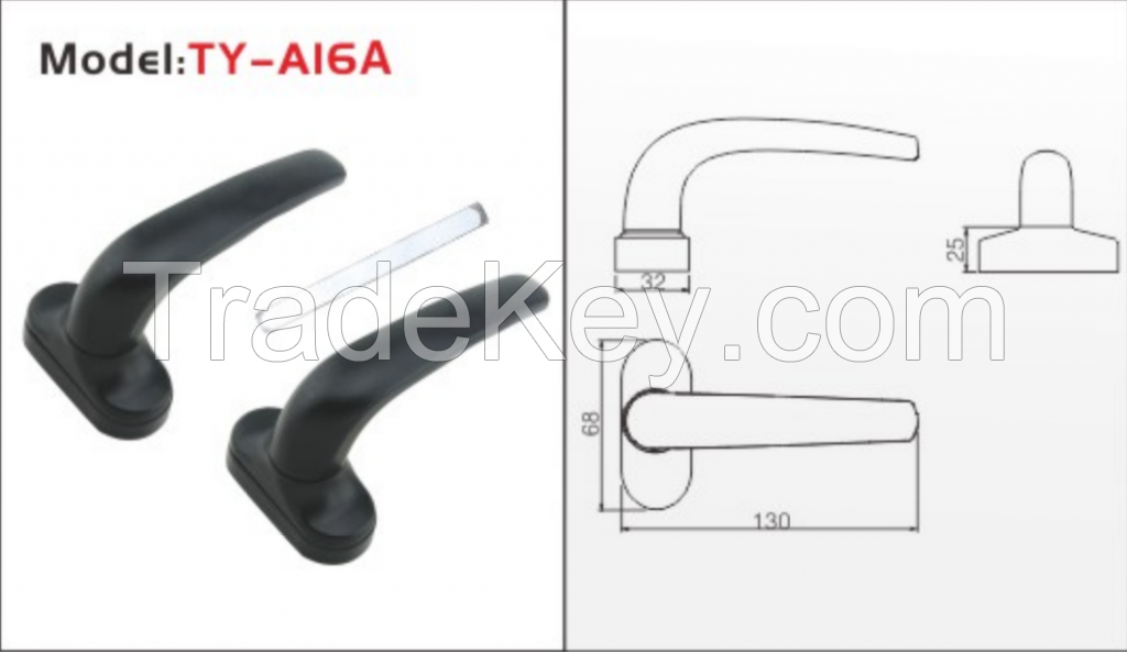 Aluminum window door handle hinge lock hardware.