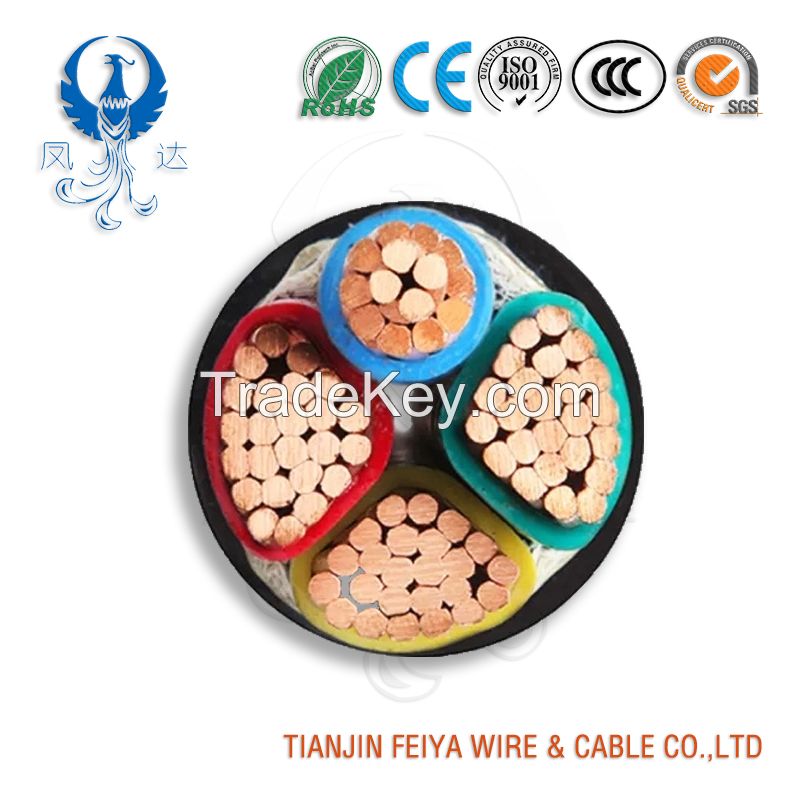 Feiya 0.6/1kv XLPE Insulated PVC Sheathed Power Cable Yjv/Yjlv/Yjv22/Yjlv22