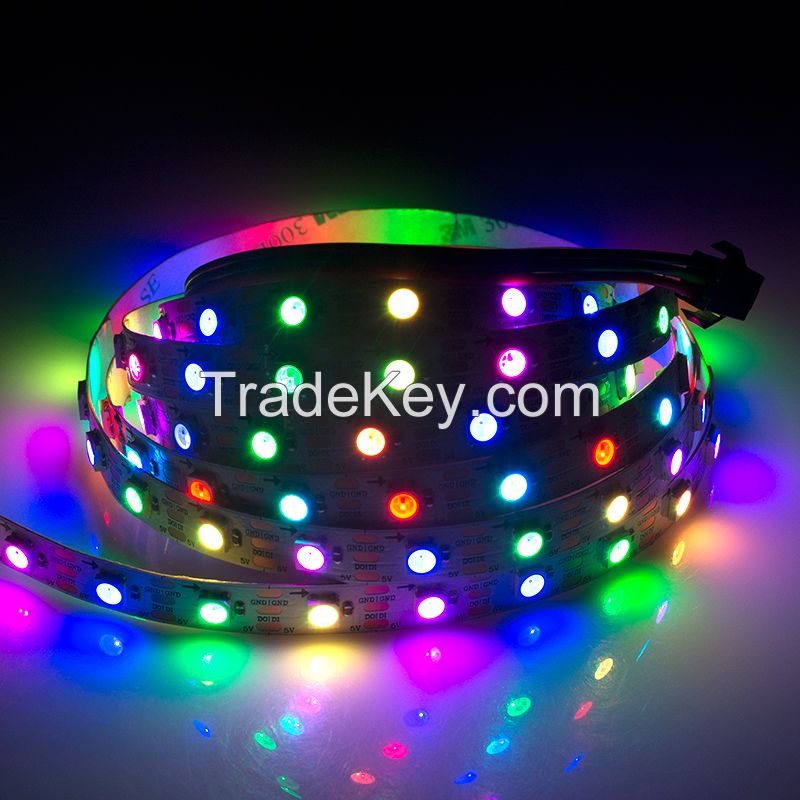 Hot sales widely used LC8812B 5050RGB LED light strip 60 LED with IC built-in and beautiful colors