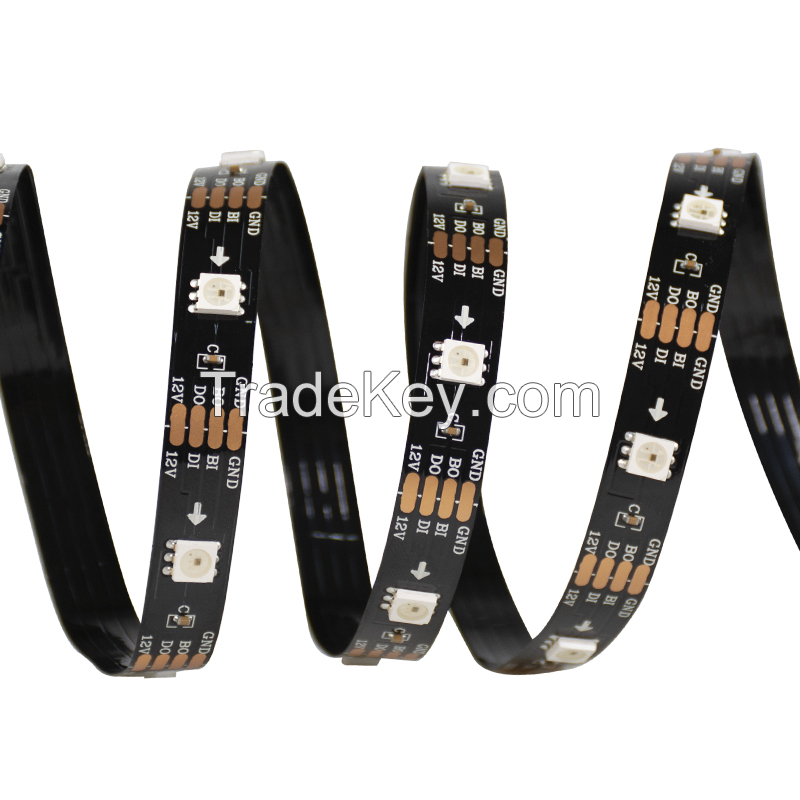 Factory addressable colorful RGB led light IC built in SMD5050 digital led strip LC8808 60led 60pixels led strip