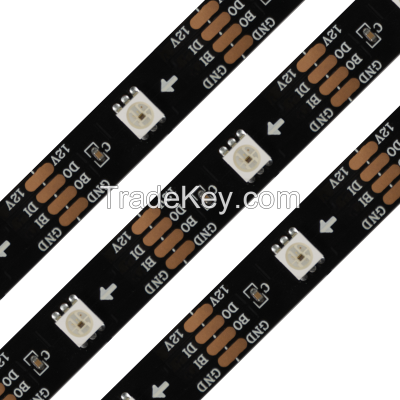 Factory addressable colorful RGB led light IC built in SMD5050 digital led strip LC8808 60led 60pixels led strip