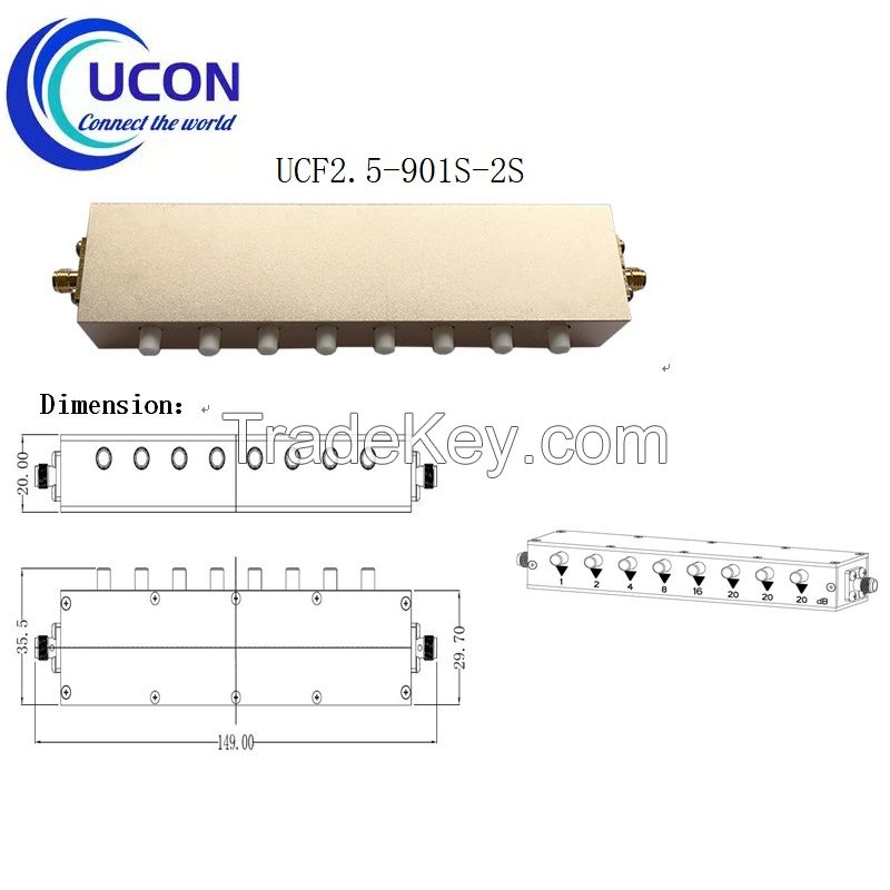 SMA type 0-90dB Adjustable Attenuator