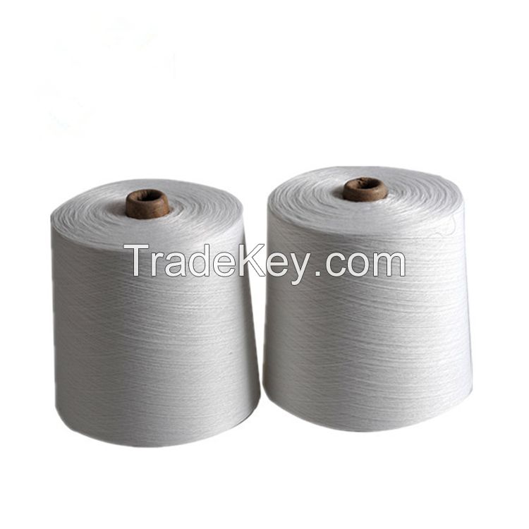 high tenacity raw white 100% spun polyester yarn on paper cone with various counts