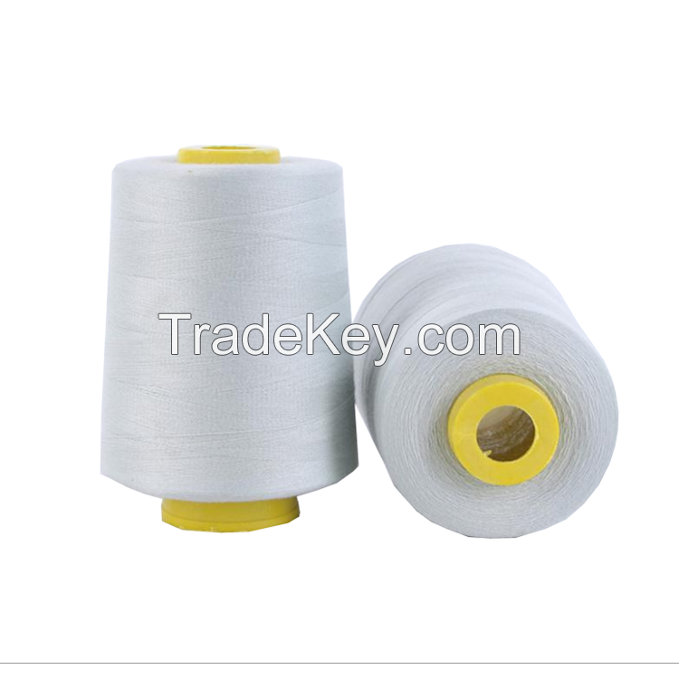 raw white bag closing spun polyester thread