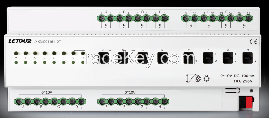 Zigbee 4/8-fold 0-10v dimming module