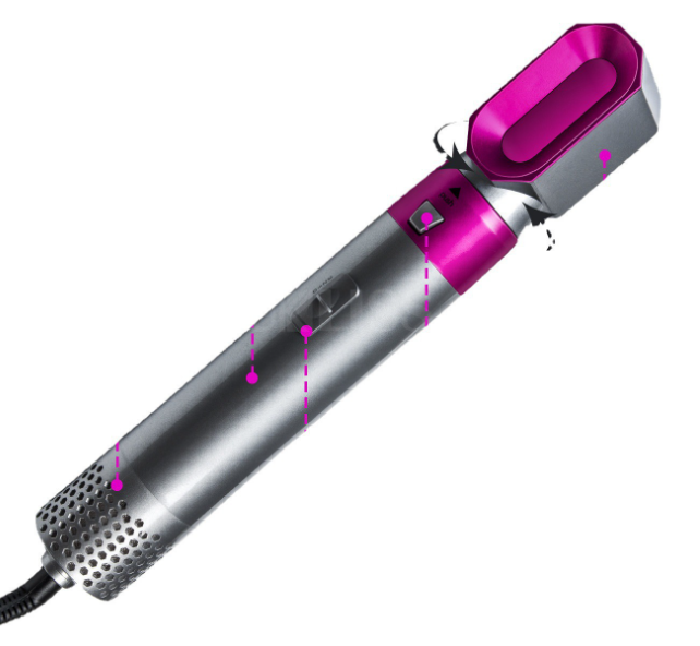 Hot Sell Professional 5 in 1 Volumizer Blow Dryer One Step Hair Straightener Curler Comb Electric Hair Dry Brush