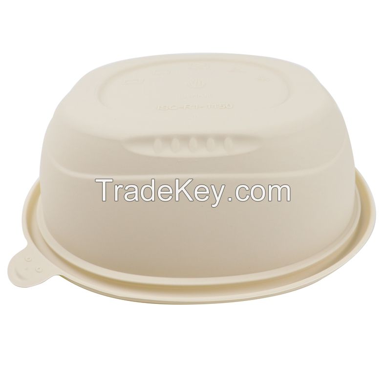 Disposable Biodegradable Fast Food Pulp Container Paper Lunch Burger Box