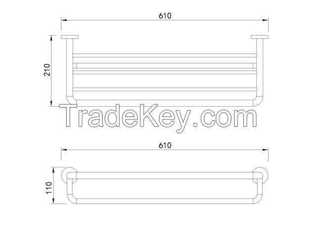 304 Stainless Steel Double Towel Rack Bathroom Accessories / Factory Direct Supply