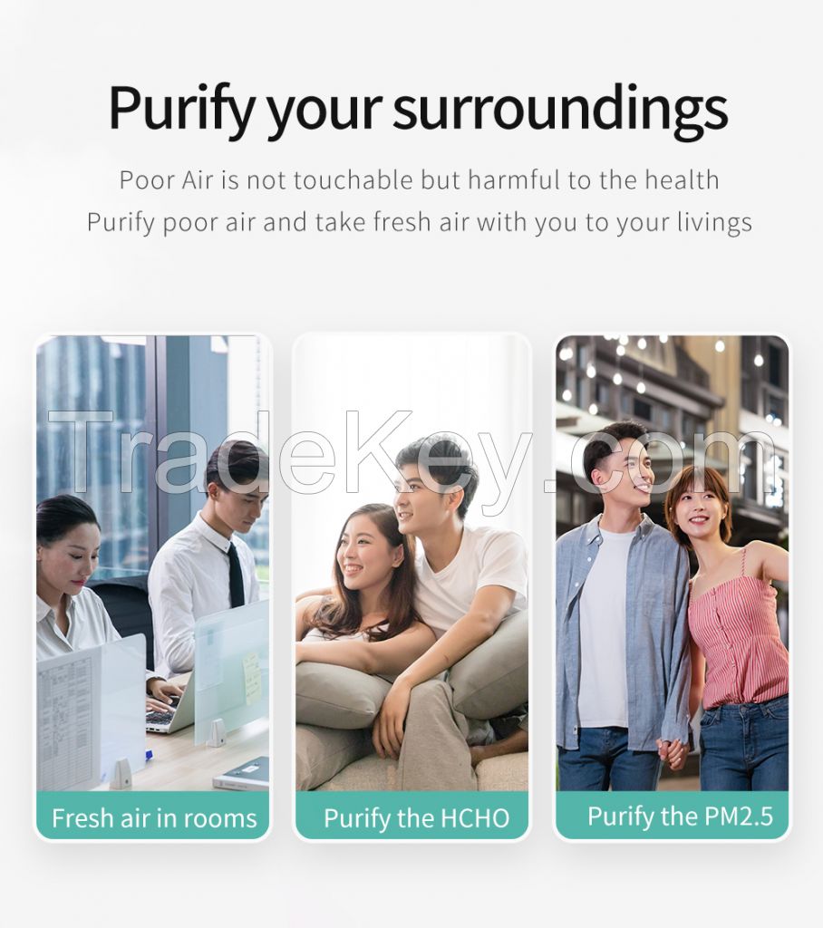 F2 Fashionable Personal Wearable Mini Portable Car Oxygen Bar Negative Ion Generator Hanging Neck Air Purifier
