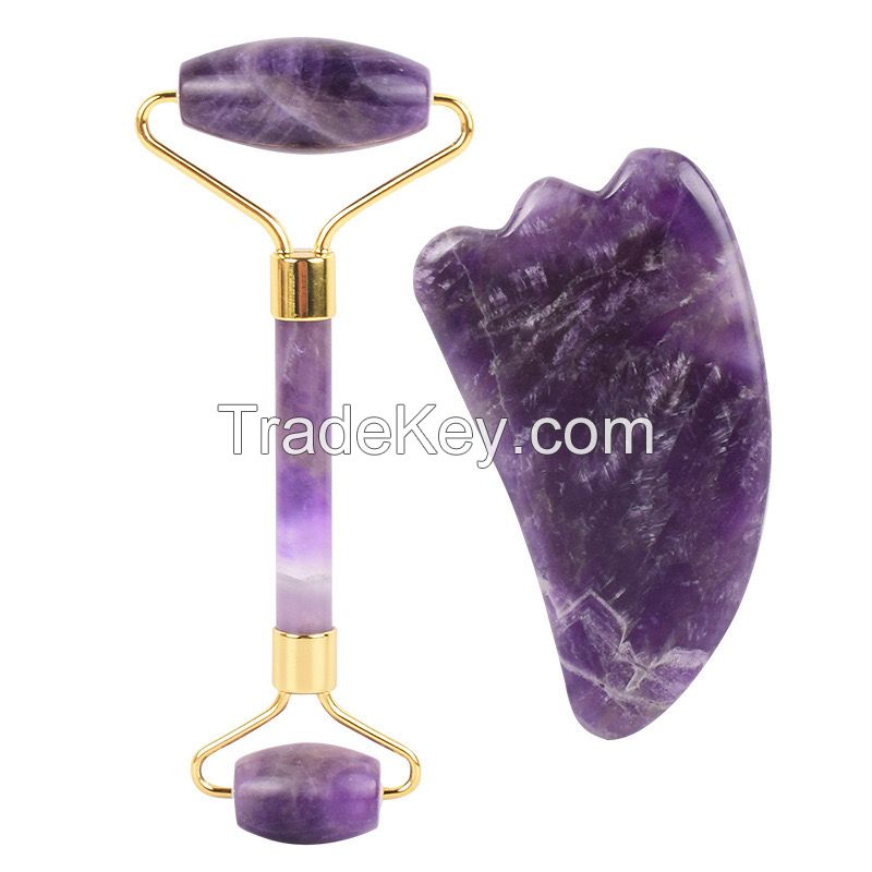 Amethyst Jade Roller set