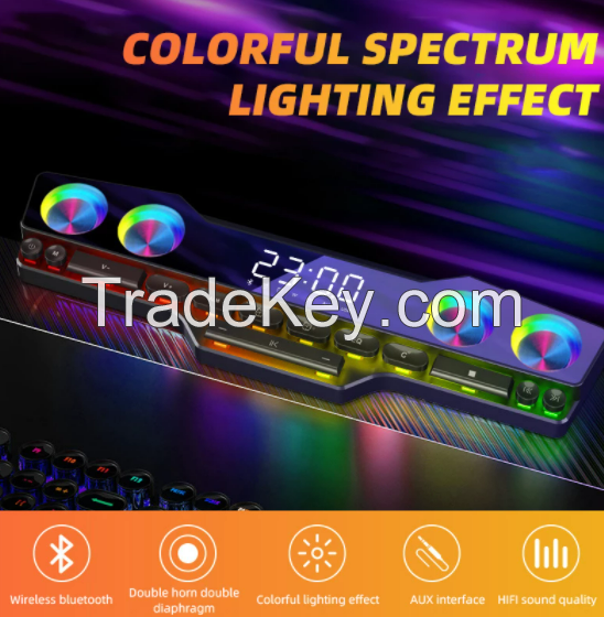 Desktop 3D stereo light EMITTING RGB Bluetooth Wireless gaming esports High power Multimedia overweight subwoofer Indoor speaker computer speaker