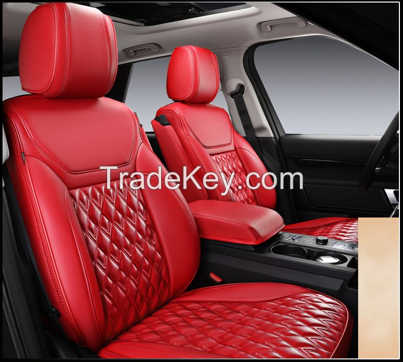 Universal Mesh fabric PVC PU pure half leather car seat cover