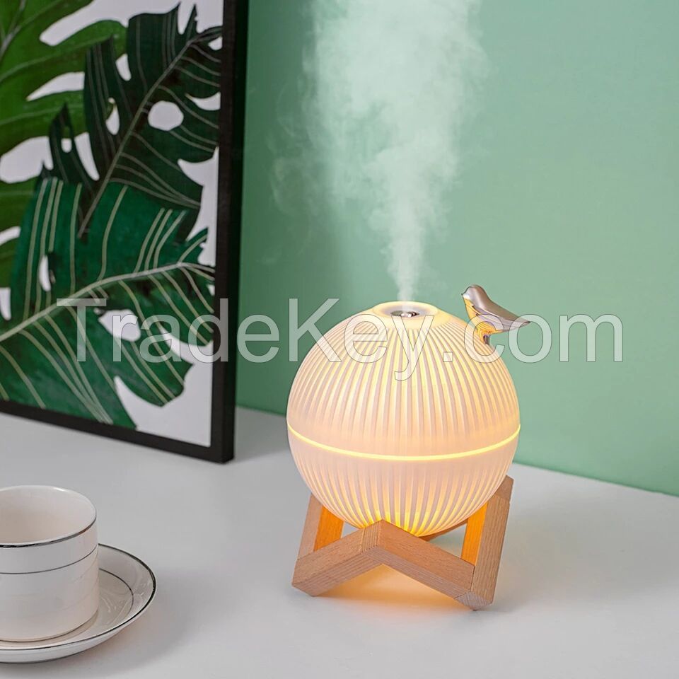 330ml USB Ultrasonic Cool Mist Maker Air Humidifier with Warm LED Lamp