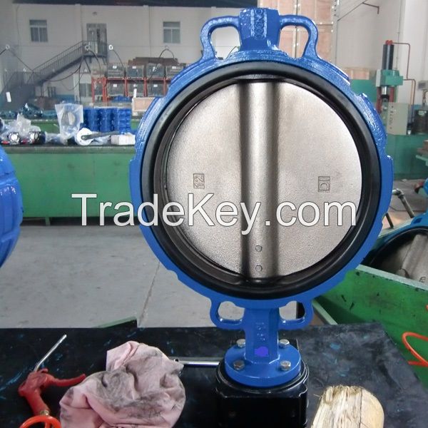 Resilient Seated Concentric Type Ductile Cast Iron Industrial Control Wafer Butterfly Valves with EPDM PTFE PFA Rubber Lining API/ANSI/DIN/JIS/ASME/Awwa