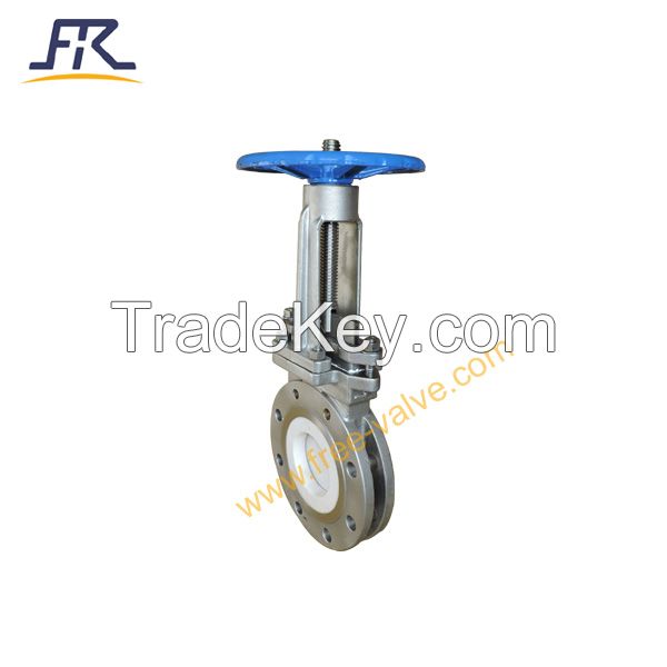 Manual Operated Stainless Steel Ceramic Lined Knife Gate Valve