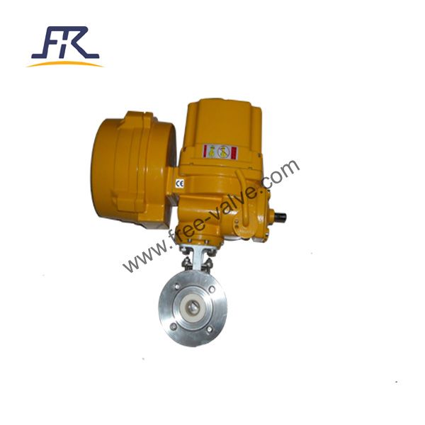 Electric Ceramic Lined V Port Control Ball Valve