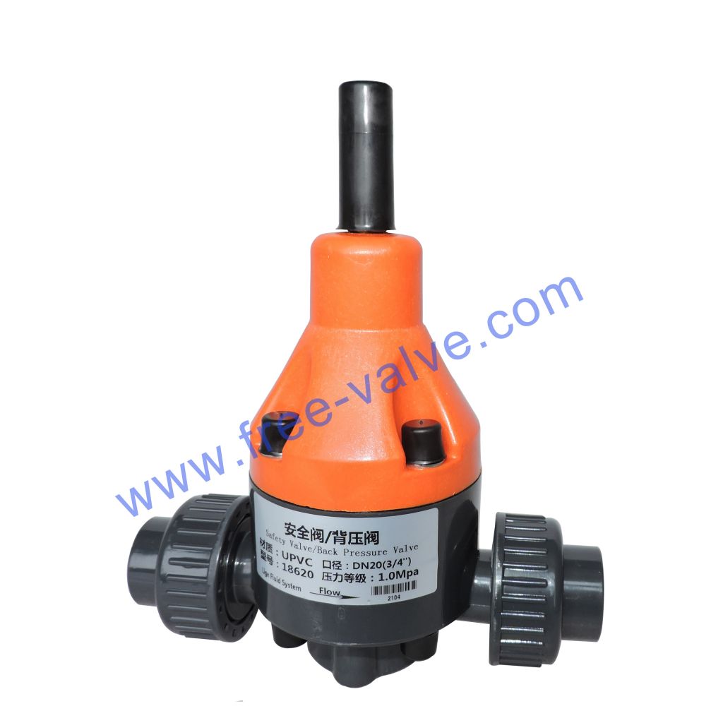 UPVC PVDF PVC Back Pressure Safe Relief Valve