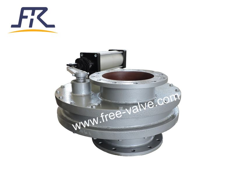 Pneumatic Ceramic Rotary Double Disc Gate Valve 