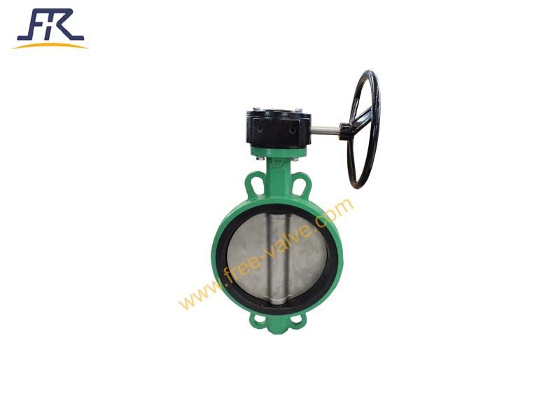 bronze disc Manual Operation Wafer Ductile Iron rubber lined Butterfly Valve for sea water