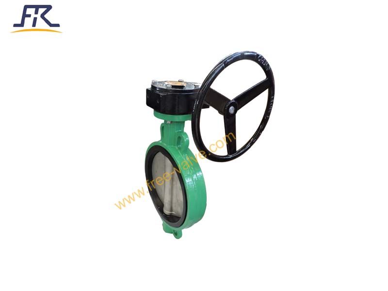 bronze disc Manual Operation Wafer Ductile Iron rubber lined Butterfly Valve for sea water