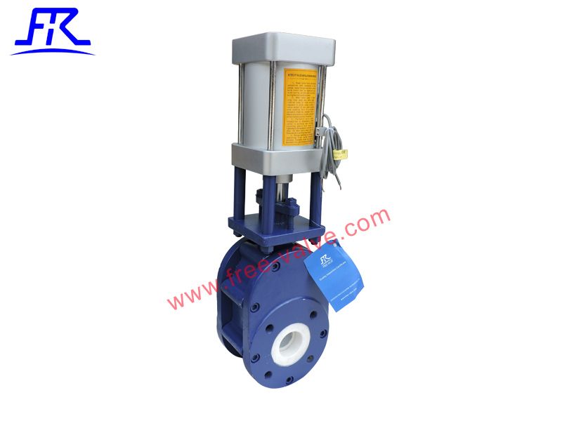 Pneumatic operation wafer type Ceramic Twin Disc Gate Valve FRZ674TC