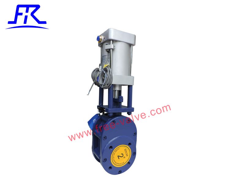 Pneumatic operation wafer type Ceramic Twin Disc Gate Valve FRZ674TC