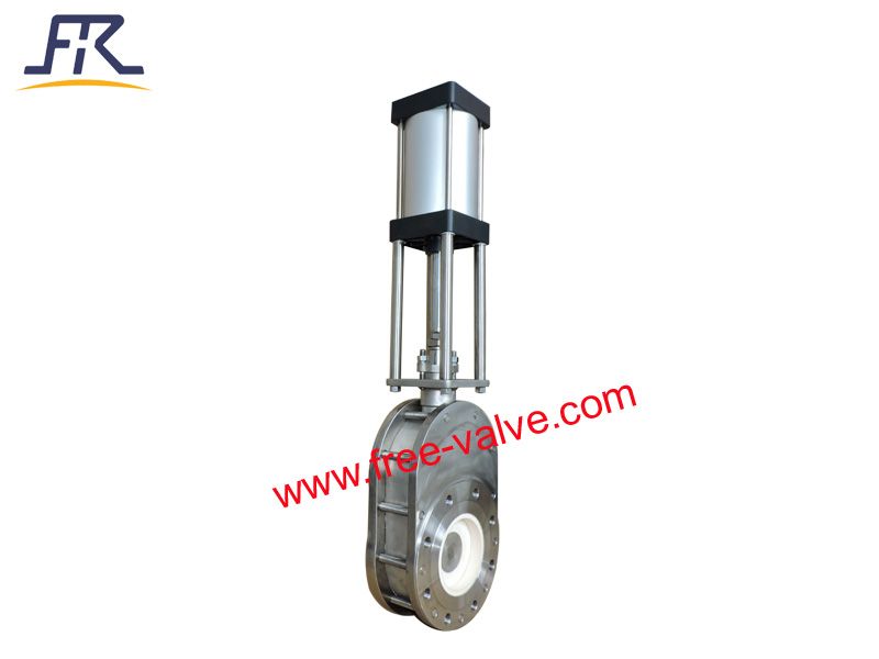 Z644TC Pneumatic Ceramic Sealing Double Disc Gate Valve for power plant ash system