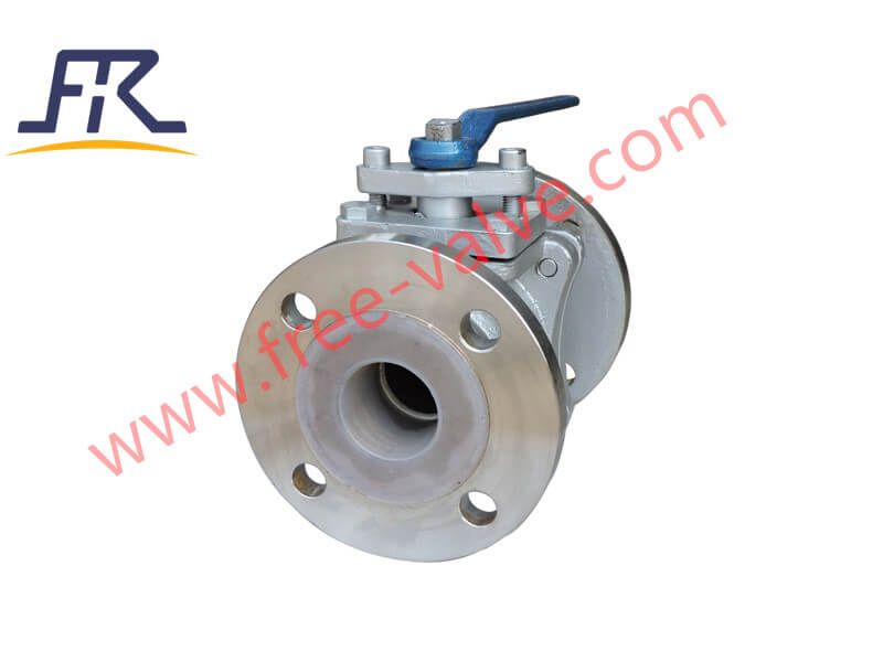  2PC FRQ41F46 Fluorine Lining Floating Ball Valve for sea water