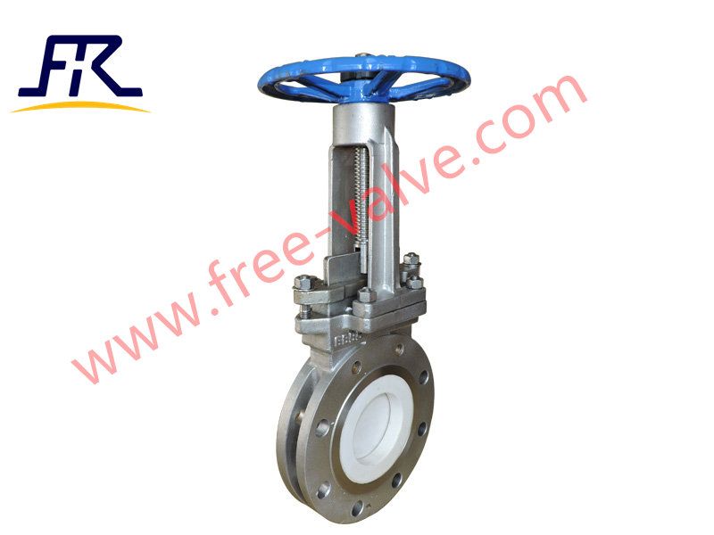 Stainless steel body CF8 FRZ73TC Wafer Type Ceramic Knife Gate Valve 