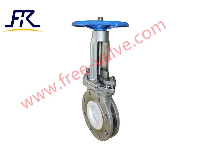 Stainless steel body CF8 FRZ73TC Wafer Type Ceramic Knife Gate Valve 